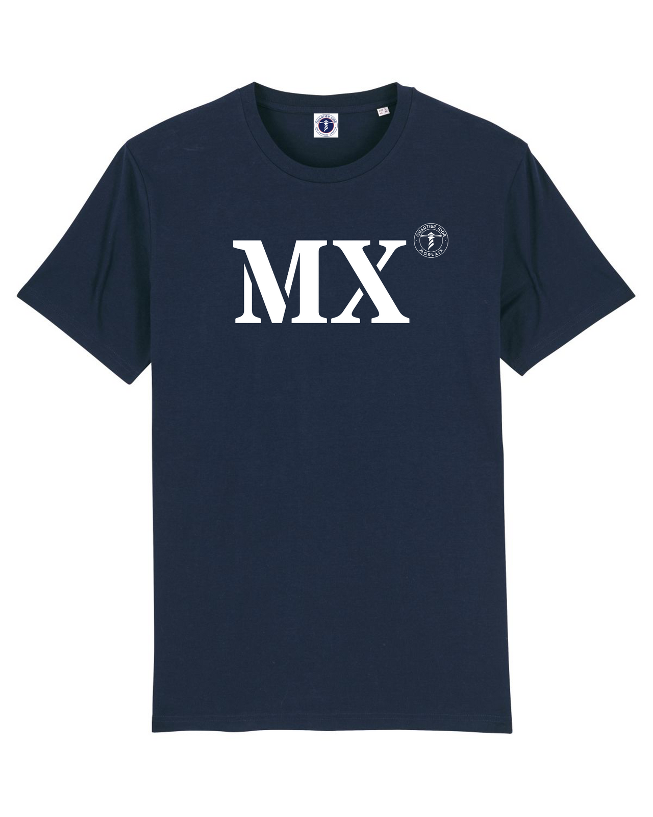 Quartier Iodé, Tshirt marin MX pour Morlaix. Pour hommes et femmes, en coton biologique.